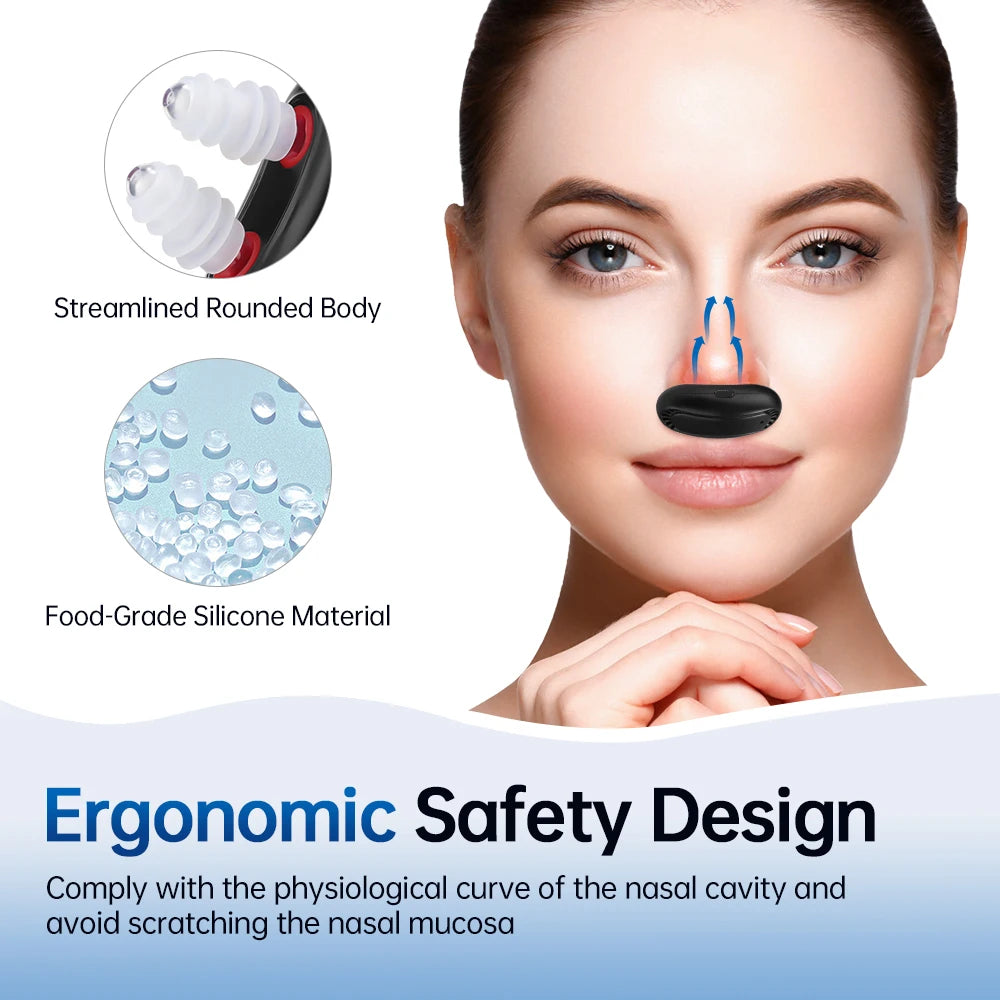 Recharge Cordless Smart Infrared Nasal Therapy Device Rhinitis Relief Low Frequency Pulse Nose Support Massage for Runny Nose